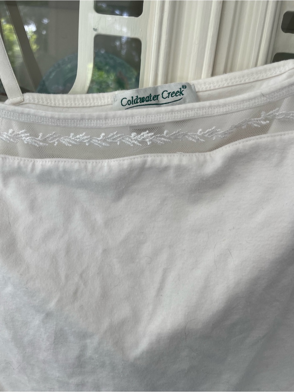 Coldwater Creek white camisole  with Lace Trim